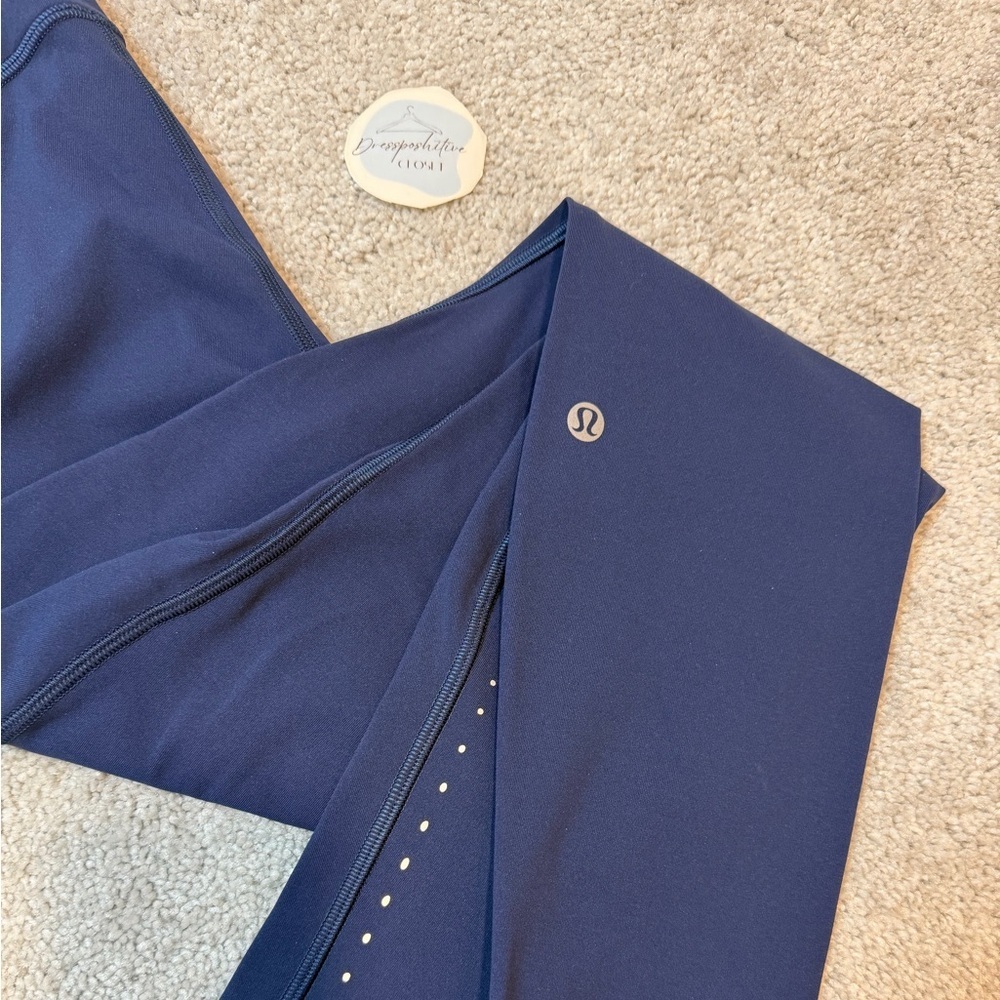 Lululemon Mineral Blue Reflective Align Leggings (Pockets) Back Zipper - Picture 2 of 6